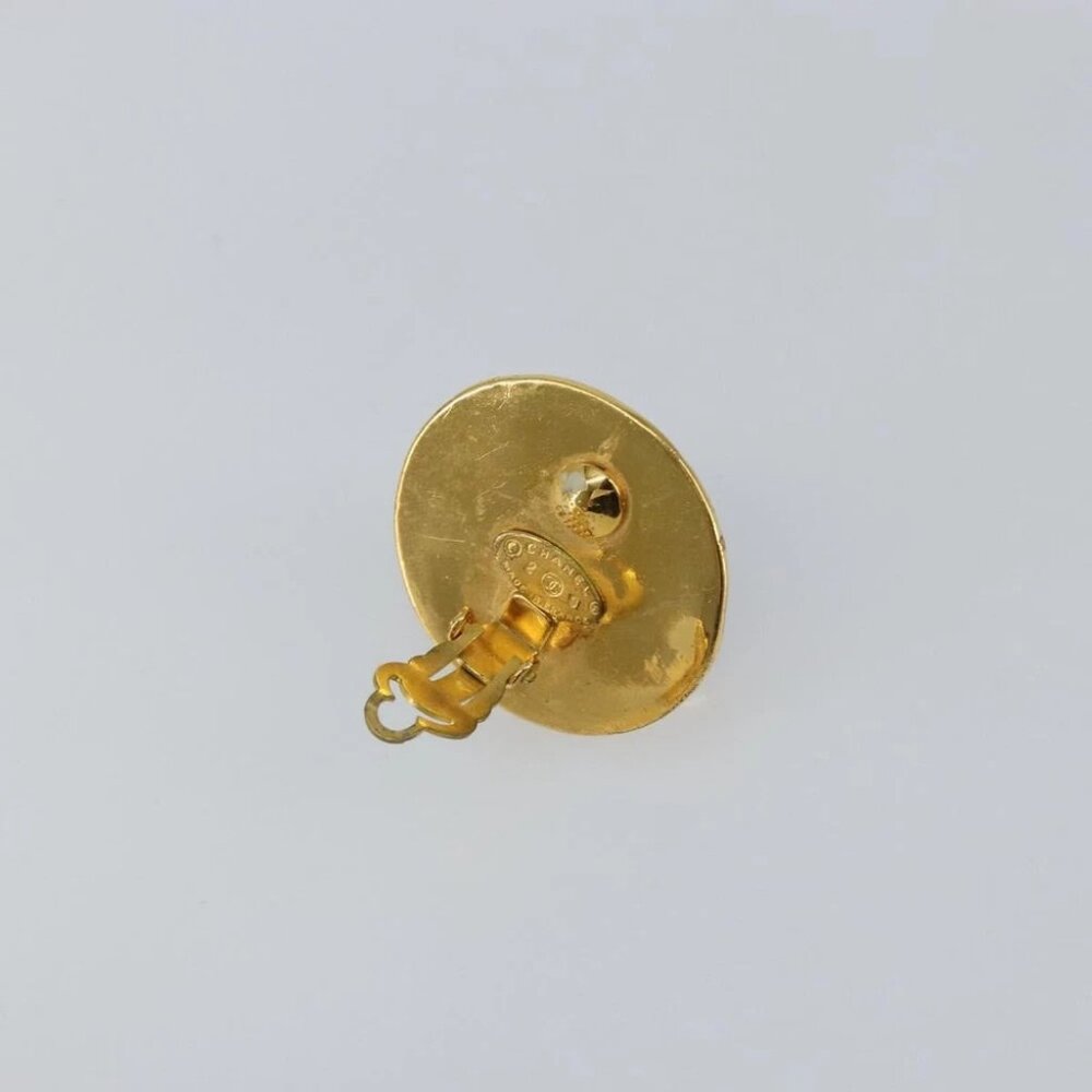 CHANEL Earring metal Gold CC Auth am9379 - Picture 6 of 9
